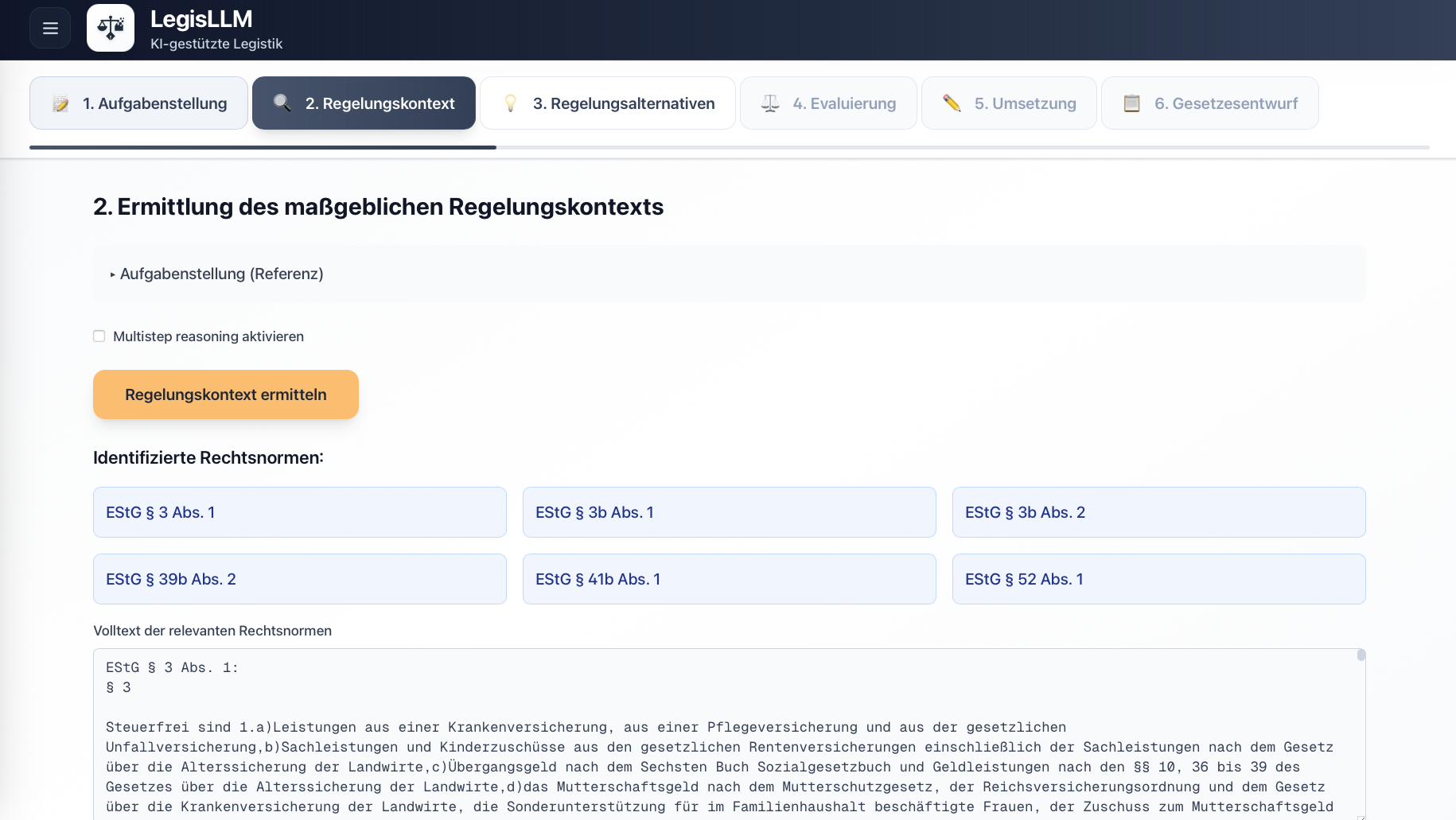 LegisLLM screen 3